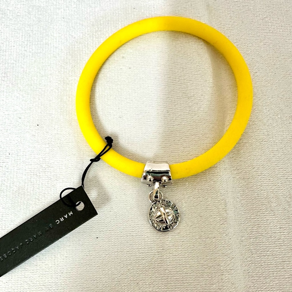 NWT- MARC JACOBS Yellow Bracelet with Silver Charm